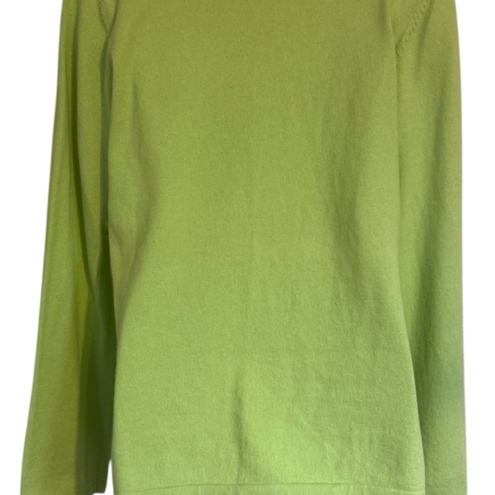 NWT GAP Women's V-Neck Lime SPRING Sweater   LARGE    #I - Picture 5 of 9